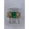 Emerald-Cut Colombian Emerald Ring with Channel-Set Diamonds, 1.70 Ct Gem