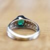 Dazzling Oval-Cut Emerald Ring with Channel-Set Diamonds, comfort and style