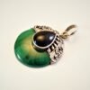 Malachite silver pendant
