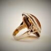 Baltic Amber Silver .925 Ring, Hand- Engraved