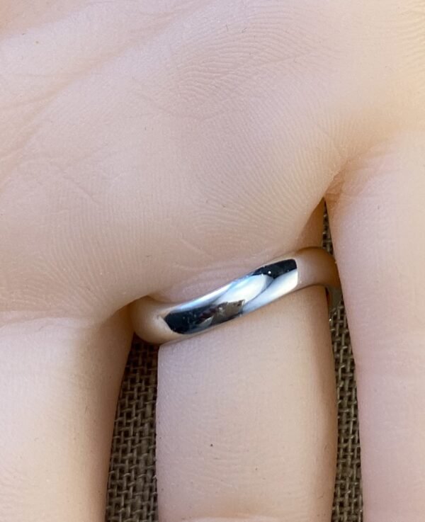 ruby basket.back Ruby Trio 18K White Gold Ring with Diamond Accent in size 6.5, July Birthstone