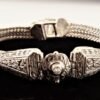 Artisan's Sterling Silver Interweaved link pattern Bracelet with Zirconia