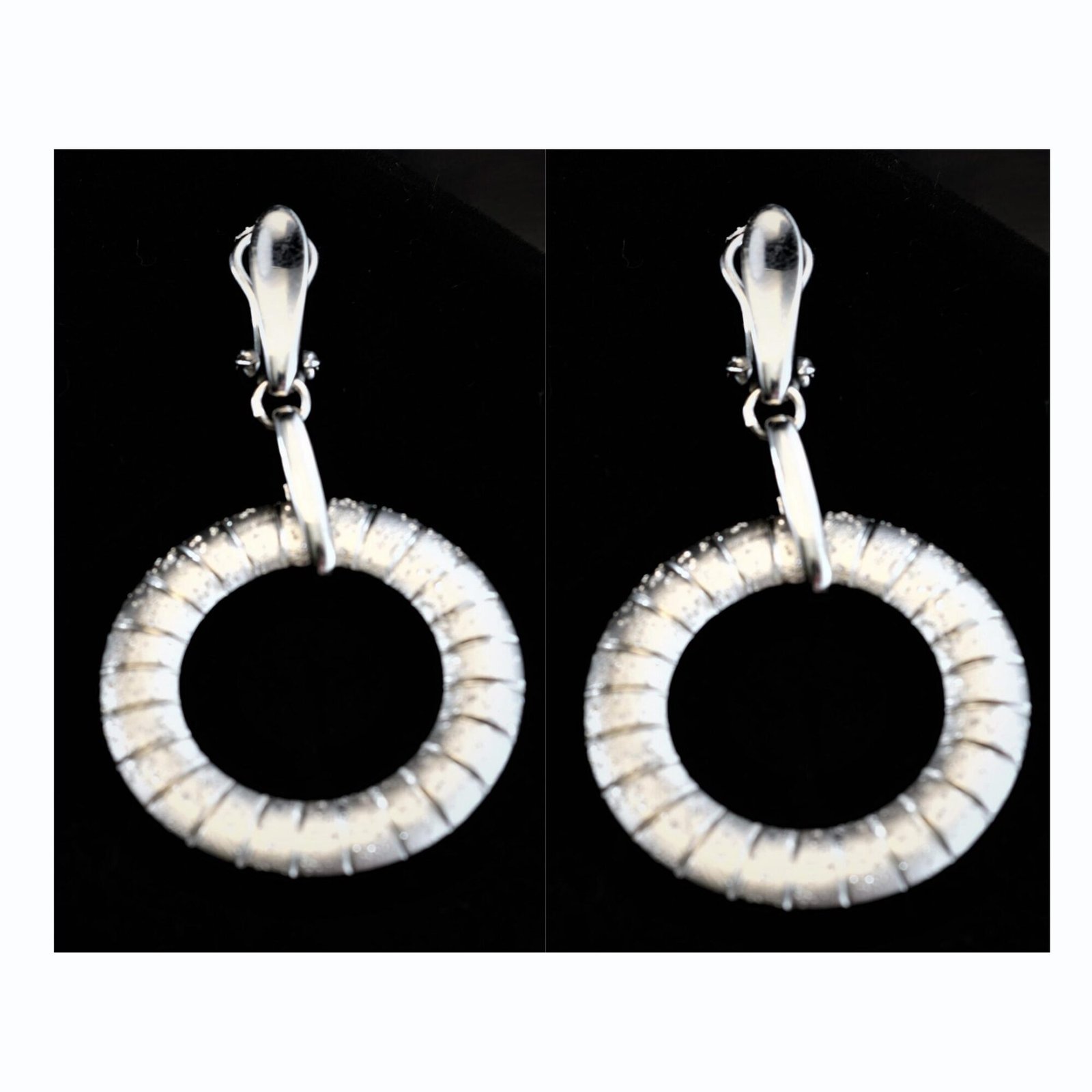 Silver .925 dangling circles with hook backs.